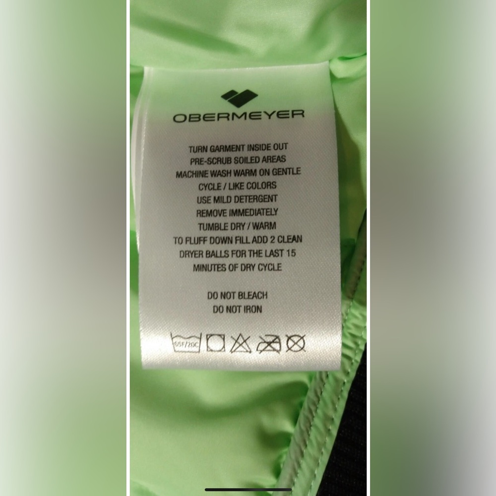 Obermeyer | Woman | Paige Down Jacket Neo Mint Sz Small | Like New - Picture 10 of 16